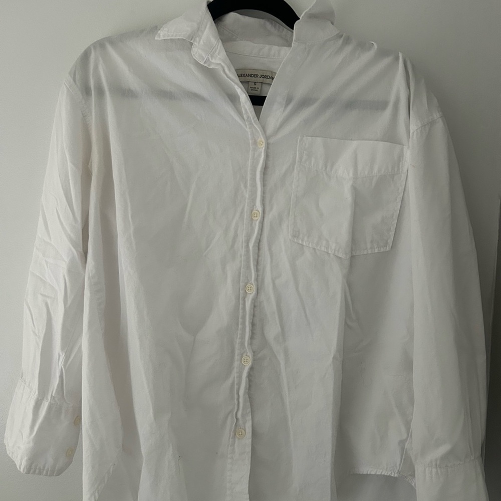 Alexander Jordan Womens Small White Button-Up Shirt